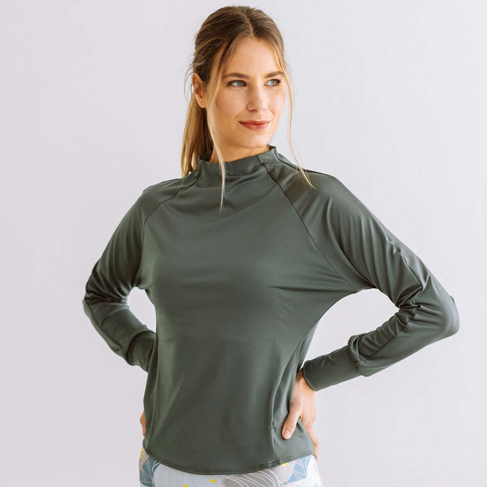 Fern green fitness blouse
