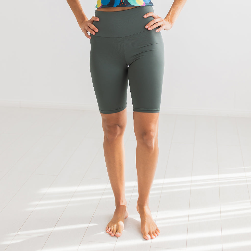 Fern green fitness shorts