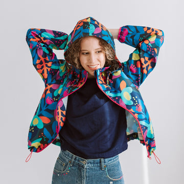 Flowers with bright spots Bomber Coat 