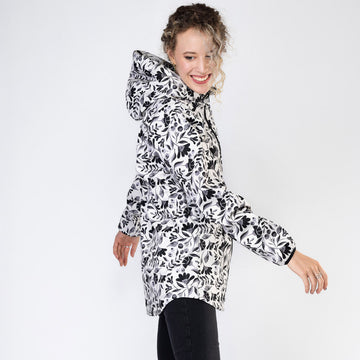 Botanic black and white Softshell Coat