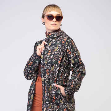 Dark botanical Softshell Coat