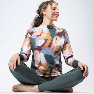 Fluffy sweater fitness blouse