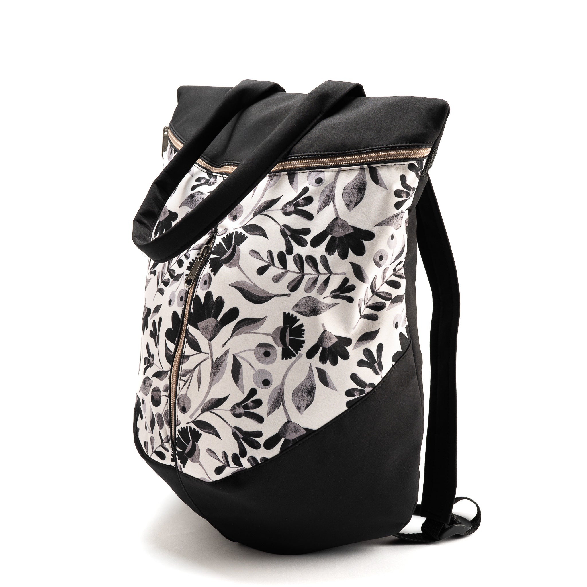 Botanic black and white Beetle backpack
