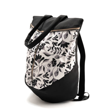 Botanic black and white Beetle backpack