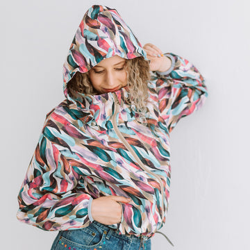 Pasztell leveles bomber dzseki