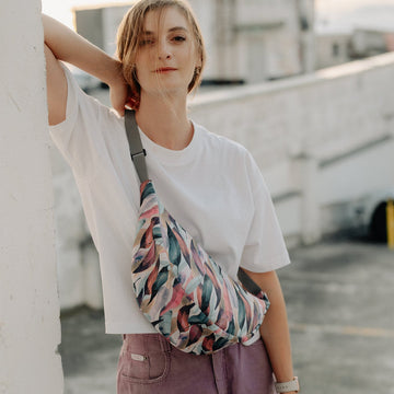 Pastel leaves LUNA Crossbody bag