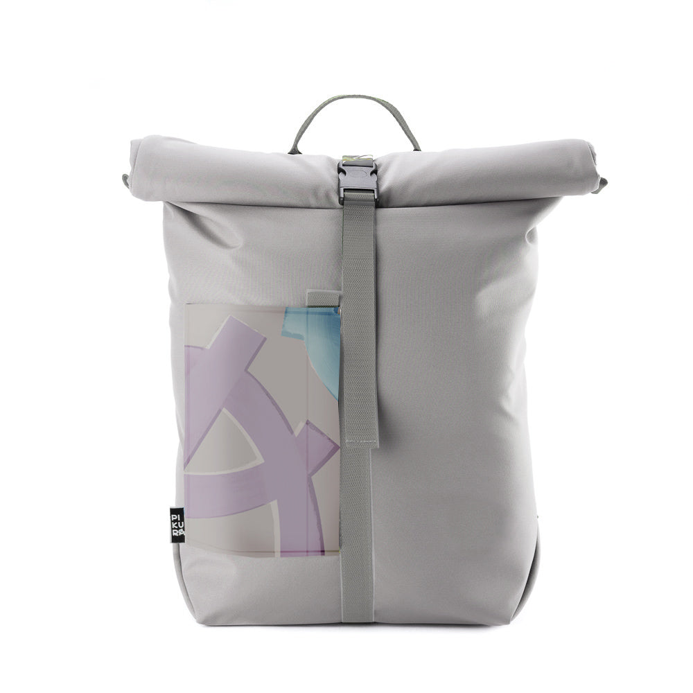 Gloomy Grey Rolltop backpack - PIKURA Limited Edition